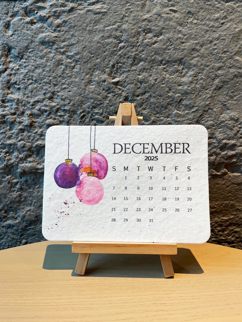 🌱Eco-Friendly Plantable Seed Calendar 2025